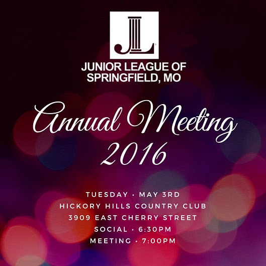 Annual Meeting, Tuesday May 3rd at Hickory Hills Country Club.  Social - 6:30pm, Meeting - 7:00pm